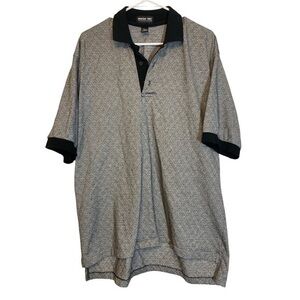 Men's Jonathan Corey Black/Gray Polo Golf Shirt Size XL EUC #4126